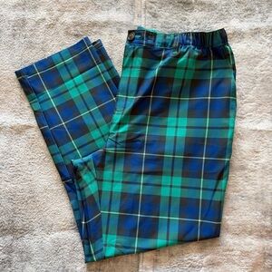 Chubbies Plaid Everywear Performance Golf Pants Green and Blue